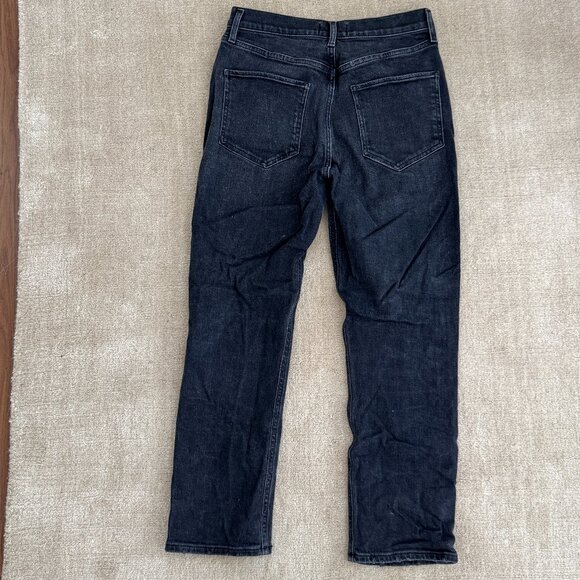 Agolde Riley Distressed High-Rise Cropped Straight Jeans - Picture 3 of 3
